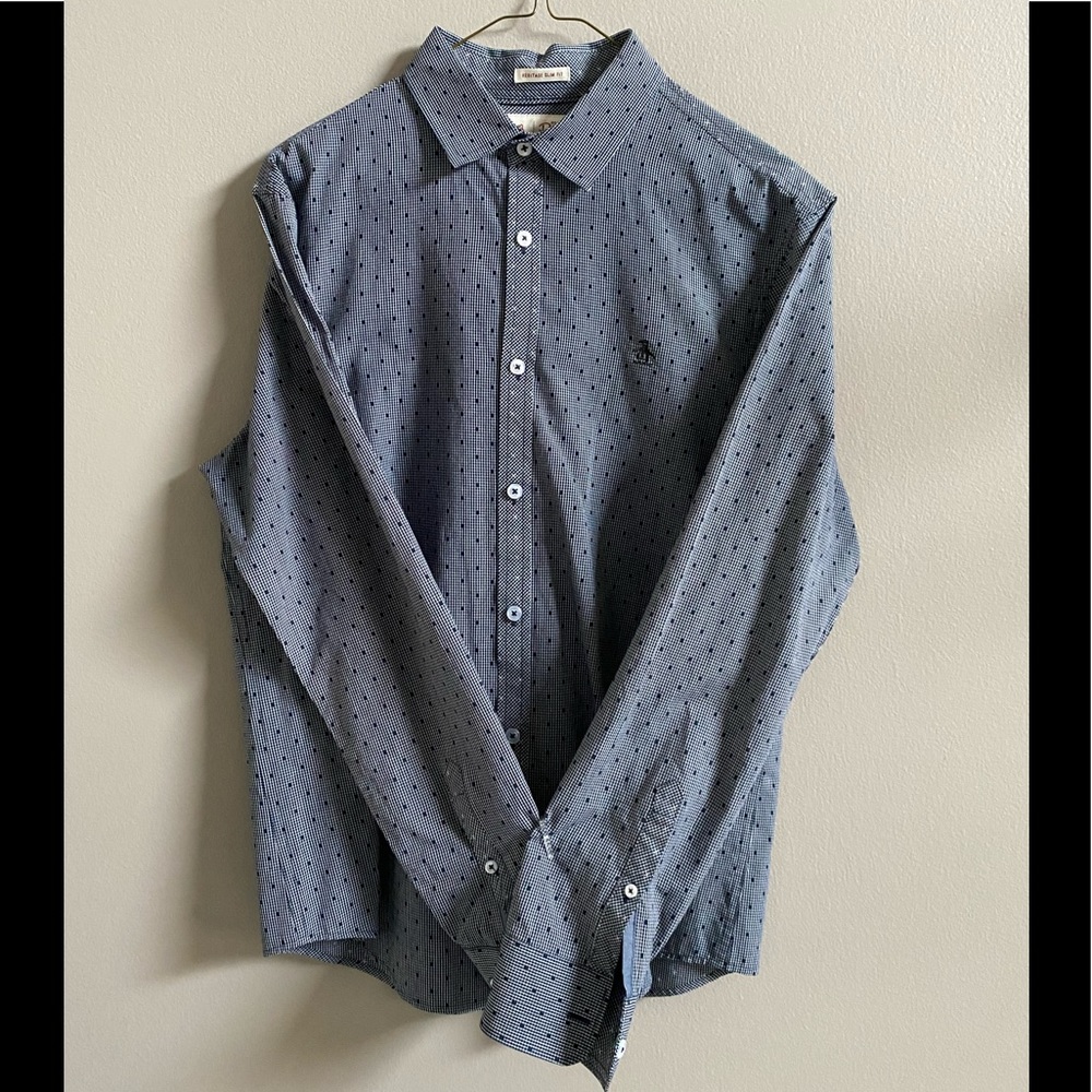 Original Penguin Heritage Slim Fit Men’s Long Sleeve Button Front Shirt